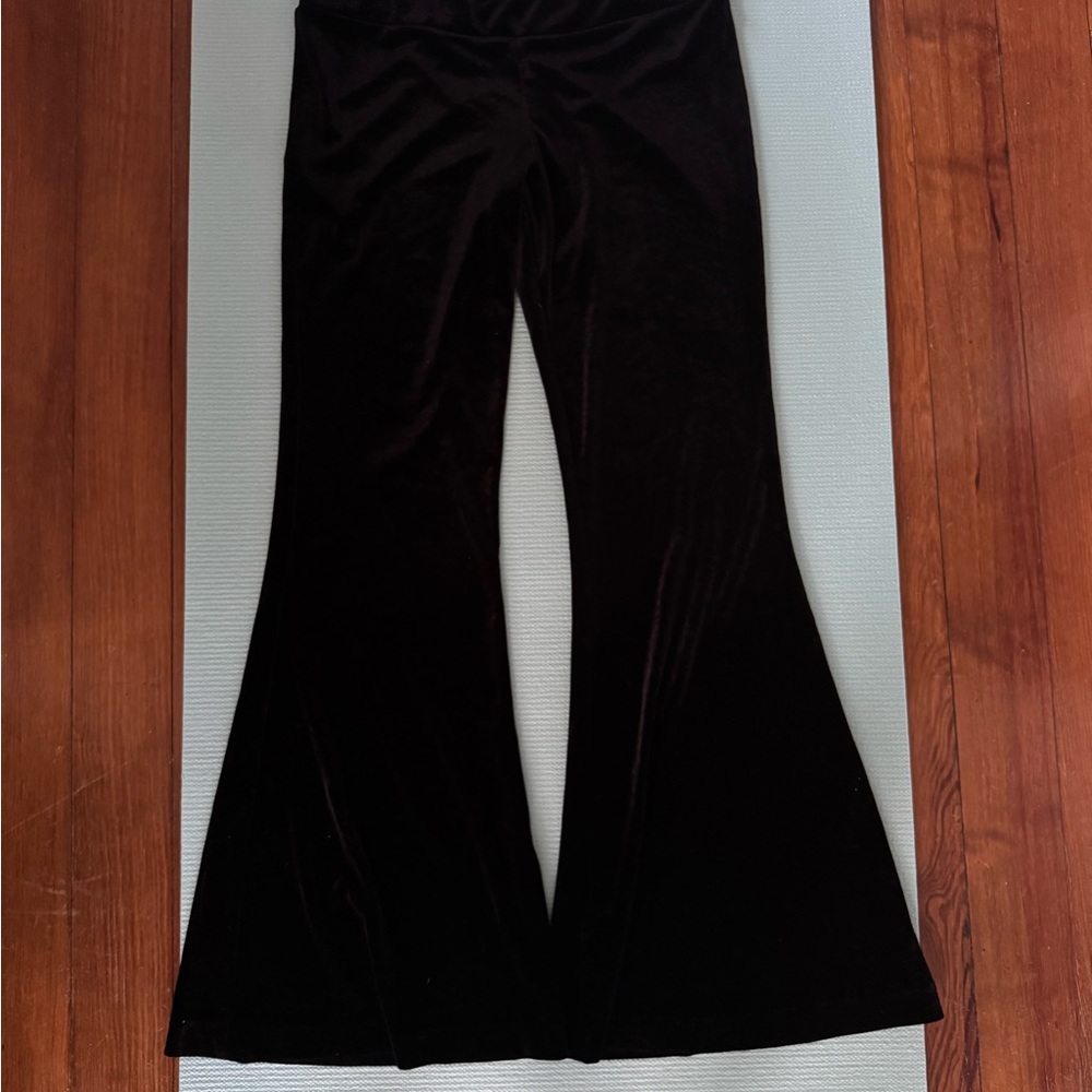 Black Velvet Flare Pants
